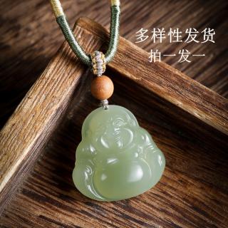 幻古新疆和田玉弥勒佛女款大肚佛头佛公吊坠玉佛多样性发货拍一发一 2